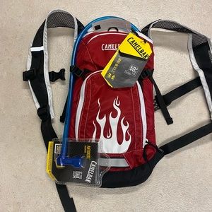 Camelbak Mini Mule Red Flame 50 oz. Graphic Hydration Backpack with Bladder
